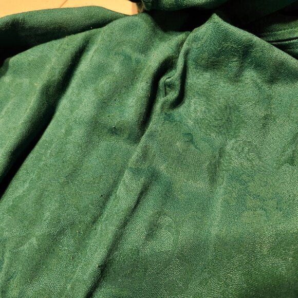 💚 VTG Karin Stevens Teal Skirt Suit Set Embroidered Shoulder Pads 💼 - Picture 8 of 8